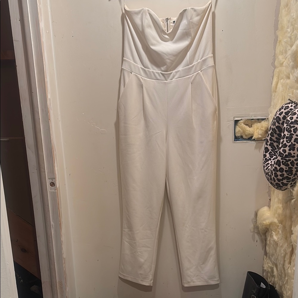 Express White Jumpsuit